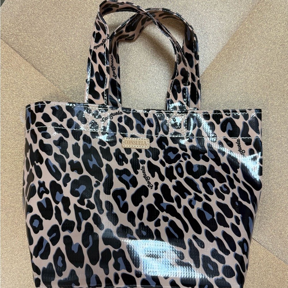Consuela Black and Gray Tote with Reflective Accents